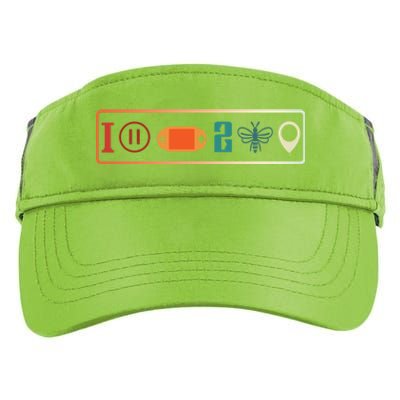 I Paused My Game To Be Here Icons Cool Gaming Retro Vintage Meaningful Gift Adult Drive Performance Visor