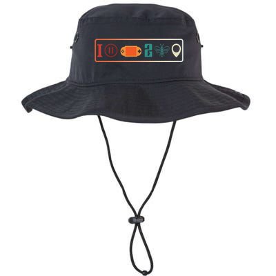 I Paused My Game To Be Here Icons Cool Gaming Retro Vintage Meaningful Gift Bucket Hat