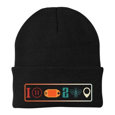I Paused My Game To Be Here Icons Cool Gaming Retro Vintage Meaningful Gift Beanie