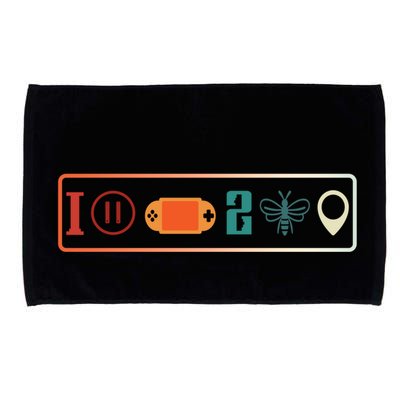 I Paused My Game To Be Here Icons Cool Gaming Retro Vintage Meaningful Gift Microfiber Hand Towel