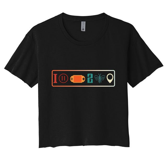 I Paused My Game To Be Here Icons Cool Gaming Retro Vintage Meaningful Gift Crop Top