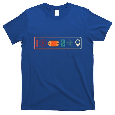 I Paused My Game To Be Here Icons Cool Gaming Retro Vintage Meaningful Gift T-Shirt