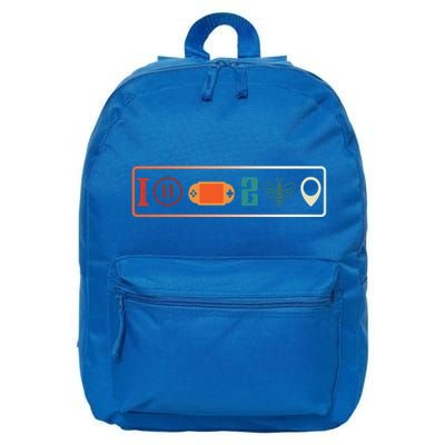 I Paused My Game To Be Here Icons Cool Gaming Retro Vintage Meaningful Gift 16 in Basic Backpack