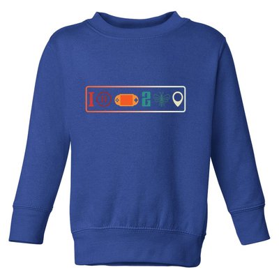 I Paused My Game To Be Here Icons Cool Gaming Retro Vintage Meaningful Gift Toddler Sweatshirt