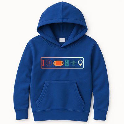 I Paused My Game To Be Here Icons Cool Gaming Retro Vintage Meaningful Gift Kids Hoodie