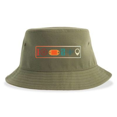 I Paused My Game To Be Here Icons Cool Gaming Retro Vintage Meaningful Gift Sustainable Bucket Hat