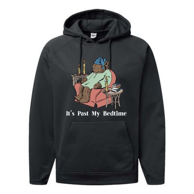 It’S Past My Bedtime Bear Performance Fleece Hoodie