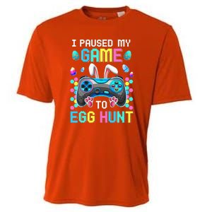 I Paused My Game To Egg Hunt Easter Funny Gamer Cooling Performance Crew T-Shirt