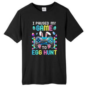 I Paused My Game To Egg Hunt Easter Funny Gamer Tall Fusion ChromaSoft Performance T-Shirt