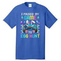 I Paused My Game To Egg Hunt Easter Funny Gamer Tall T-Shirt