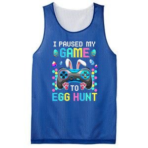 I Paused My Game To Egg Hunt Easter Funny Gamer Mesh Reversible Basketball Jersey Tank