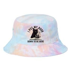 I Put My Book Down To Be Here Bookworm Reader Love Reading Tie Dye Newport Bucket Hat