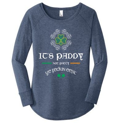 It's Paddy Not Patty Ye Feckin Eejit Cute Gift St Patricks Day Gift Funny Gift Women's Perfect Tri Tunic Long Sleeve Shirt