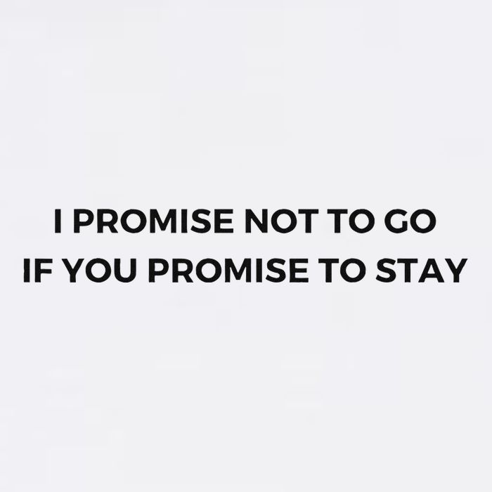 I Promise Not To Go If You Promise To Stay Flat Bill Trucker Hat