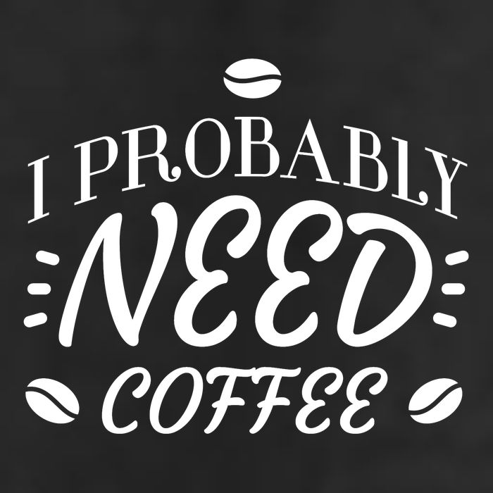 I Probably Need Coffee 7 Panel Mesh Trucker Snapback Hat