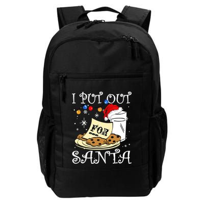 I Put Out For Santa Milk And Cookies Christmas Funny Sarcasm Backpack
