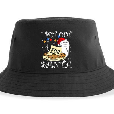I Put Out For Santa Milk And Cookies Christmas Funny Sarcasm Sustainable Bucket Hat