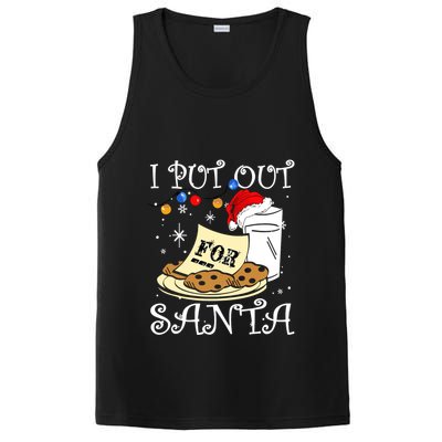 I Put Out For Santa Milk And Cookies Christmas Funny Sarcasm PosiCharge Competitor Tank