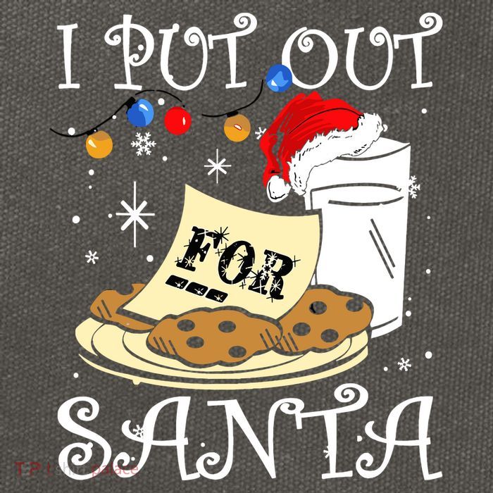 I Put Out For Santa Milk And Cookies Christmas Funny Sarcasm Cotton Canvas Backpack