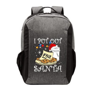 I Put Out For Santa Milk And Cookies Christmas Funny Sarcasm Vector Backpack