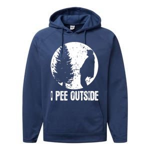 I Pee Outside Inappropriate Performance Fleece Hoodie