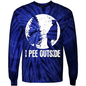 I Pee Outside Inappropriate Tie-Dye Long Sleeve Shirt