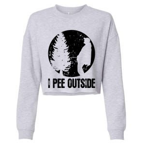 I Pee Outside Inappropriate Cropped Pullover Crew