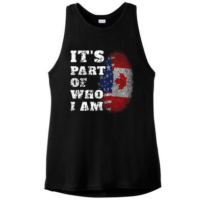 ItS Part Of Who I Am American And Canadian Mixed Heritage Ladies PosiCharge Tri-Blend Wicking Tank