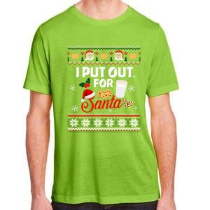 I Put Out For Santa Funny Christmas Cookies And Milk Ugly Funny Gift Adult ChromaSoft Performance T-Shirt