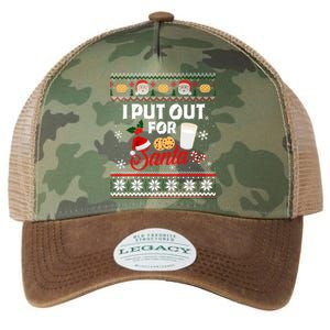 I Put Out For Santa Funny Christmas Cookies And Milk Ugly Funny Gift Legacy Tie Dye Trucker Hat