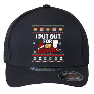 I Put Out For Santa Funny Christmas Cookies And Milk Ugly Funny Gift Flexfit Unipanel Trucker Cap