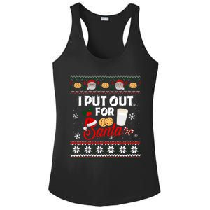 I Put Out For Santa Funny Christmas Cookies And Milk Ugly Funny Gift Ladies PosiCharge Competitor Racerback Tank