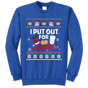 I Put Out For Santa Funny Christmas Cookies And Milk Ugly Funny Gift Sweatshirt