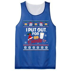 I Put Out For Santa Funny Christmas Cookies And Milk Ugly Funny Gift Mesh Reversible Basketball Jersey Tank