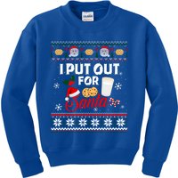 I Put Out For Santa Funny Christmas Cookies And Milk Ugly Funny Gift Kids Sweatshirt