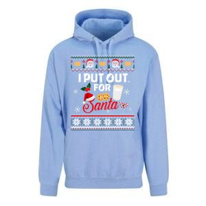 I Put Out For Santa Funny Christmas Cookies And Milk Ugly Funny Gift Unisex Surf Hoodie