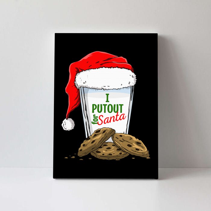 I Put Out For Santa Christmas funny holiday  Canvas