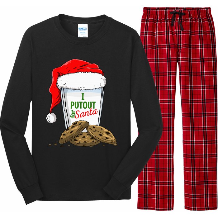 I Put Out For Santa Christmas funny holiday  Long Sleeve Pajama Set