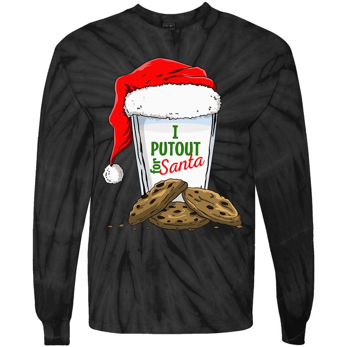 I Put Out For Santa Christmas funny holiday  Tie-Dye Long Sleeve Shirt