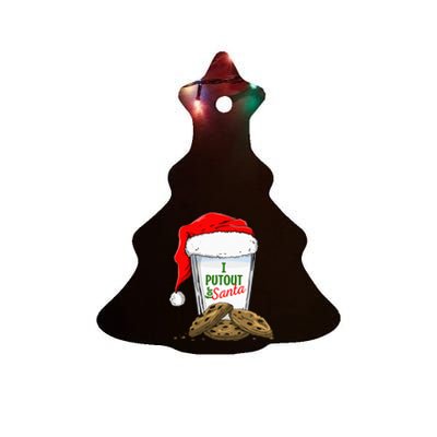 I Put Out For Santa Christmas funny holiday  Ceramic Tree Ornament