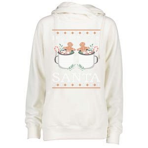 I Put Out For Santa Great Gift Womens Funnel Neck Pullover Hood