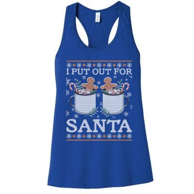 I Put Out For Santa Great Gift Women's Racerback Tank