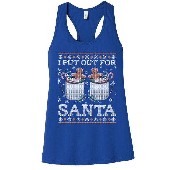 I Put Out For Santa Great Gift Women's Racerback Tank