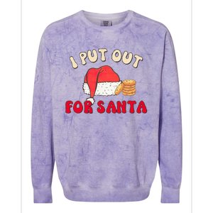 I Put Out For Santa Christmas Couple Colorblast Crewneck Sweatshirt