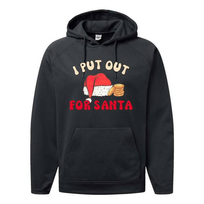 I Put Out For Santa Christmas Couple Performance Fleece Hoodie