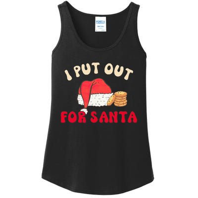 I Put Out For Santa Christmas Couple Ladies Essential Tank