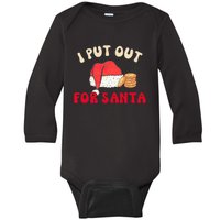 I Put Out For Santa Christmas Couple Baby Long Sleeve Bodysuit