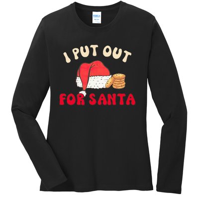 I Put Out For Santa Christmas Couple Ladies Long Sleeve Shirt