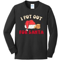 I Put Out For Santa Christmas Couple Kids Long Sleeve Shirt