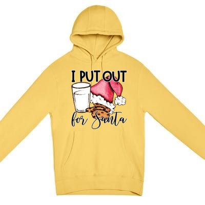 I Put Out For Santa Cookies And Milk Gift Premium Pullover Hoodie